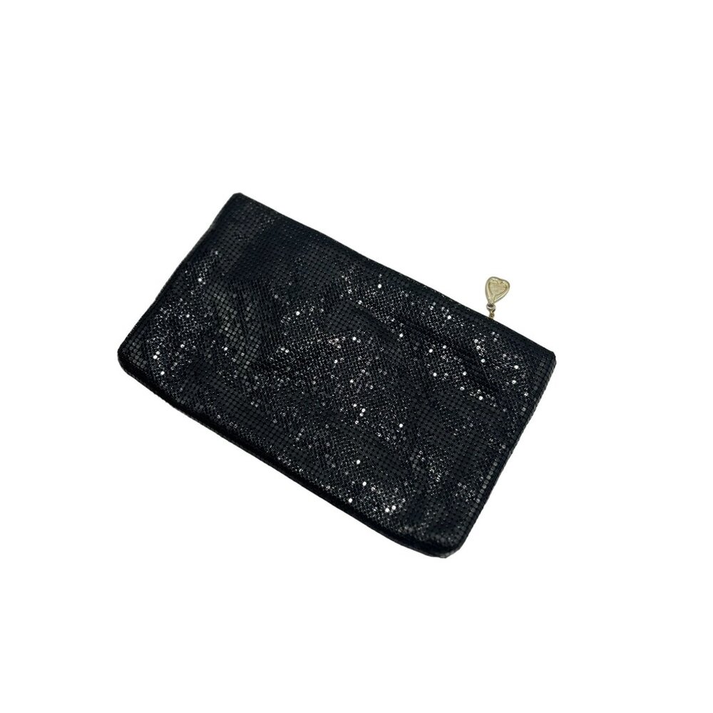 Vintage Whiting & Davis Rectangle Black Mesh Purse Party Evening Bag Hand Purse